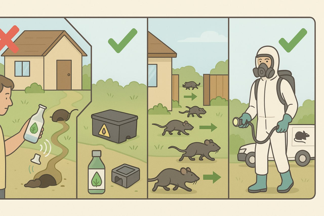 Методы обработки от крыс на даче