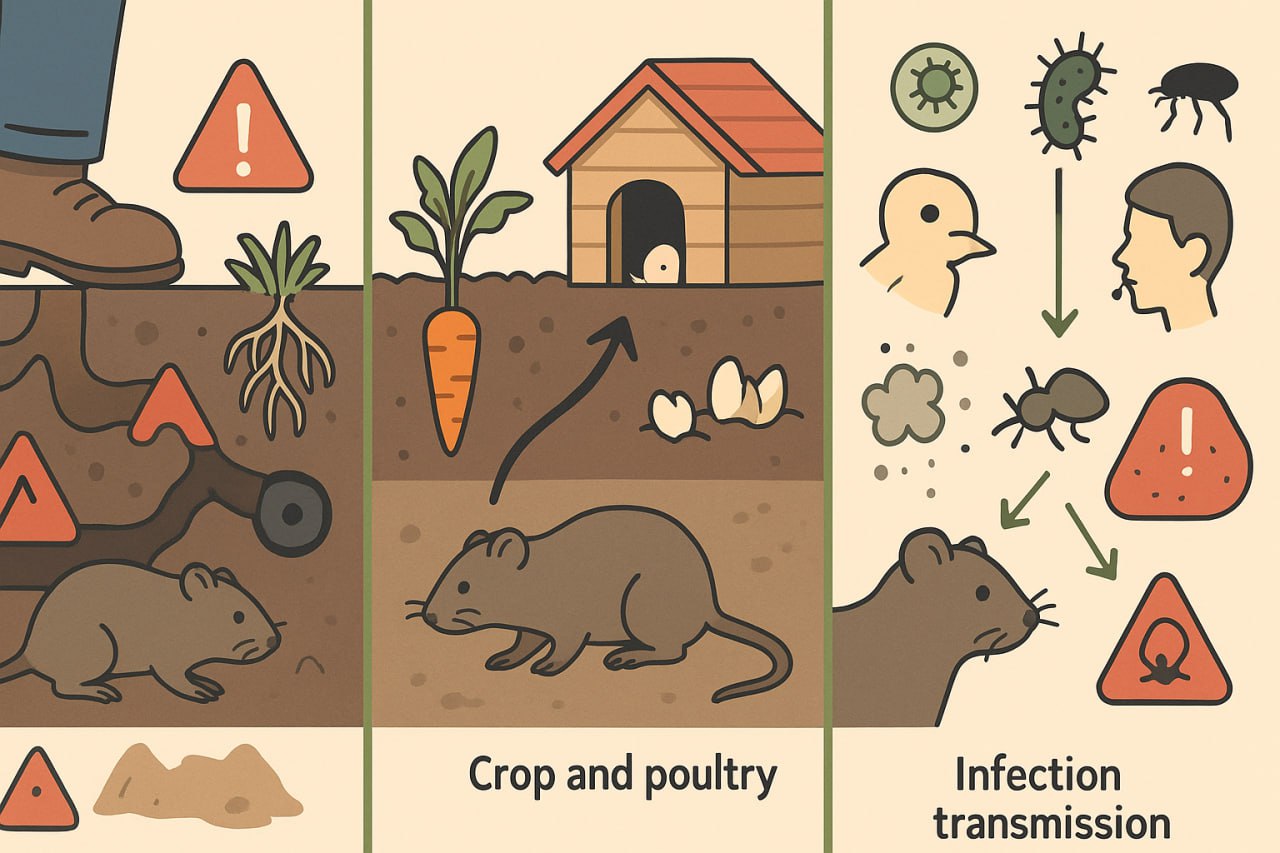 Вред от крыс на даче