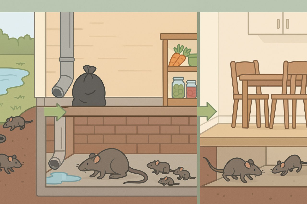 Пути попадания крыс в погреб