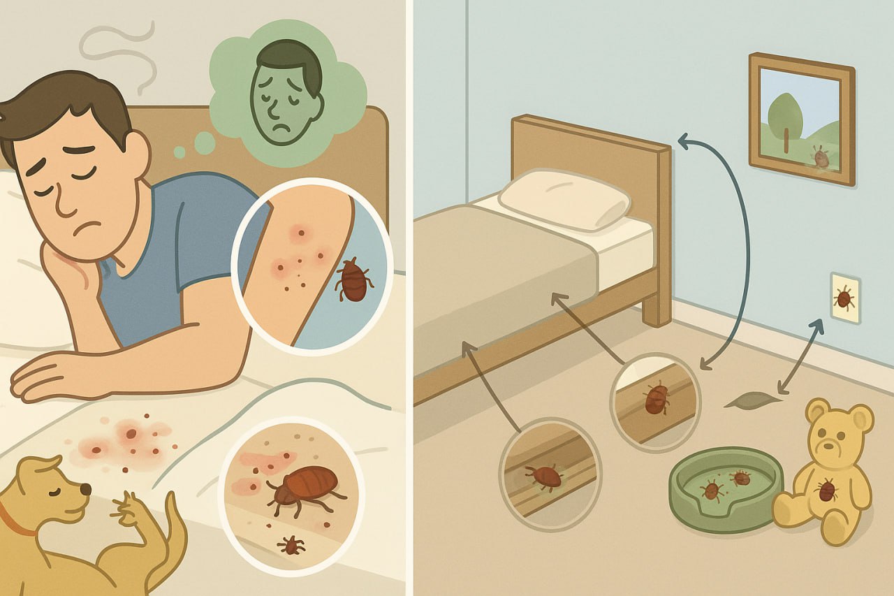 Где могут прятаться постельные клопы?