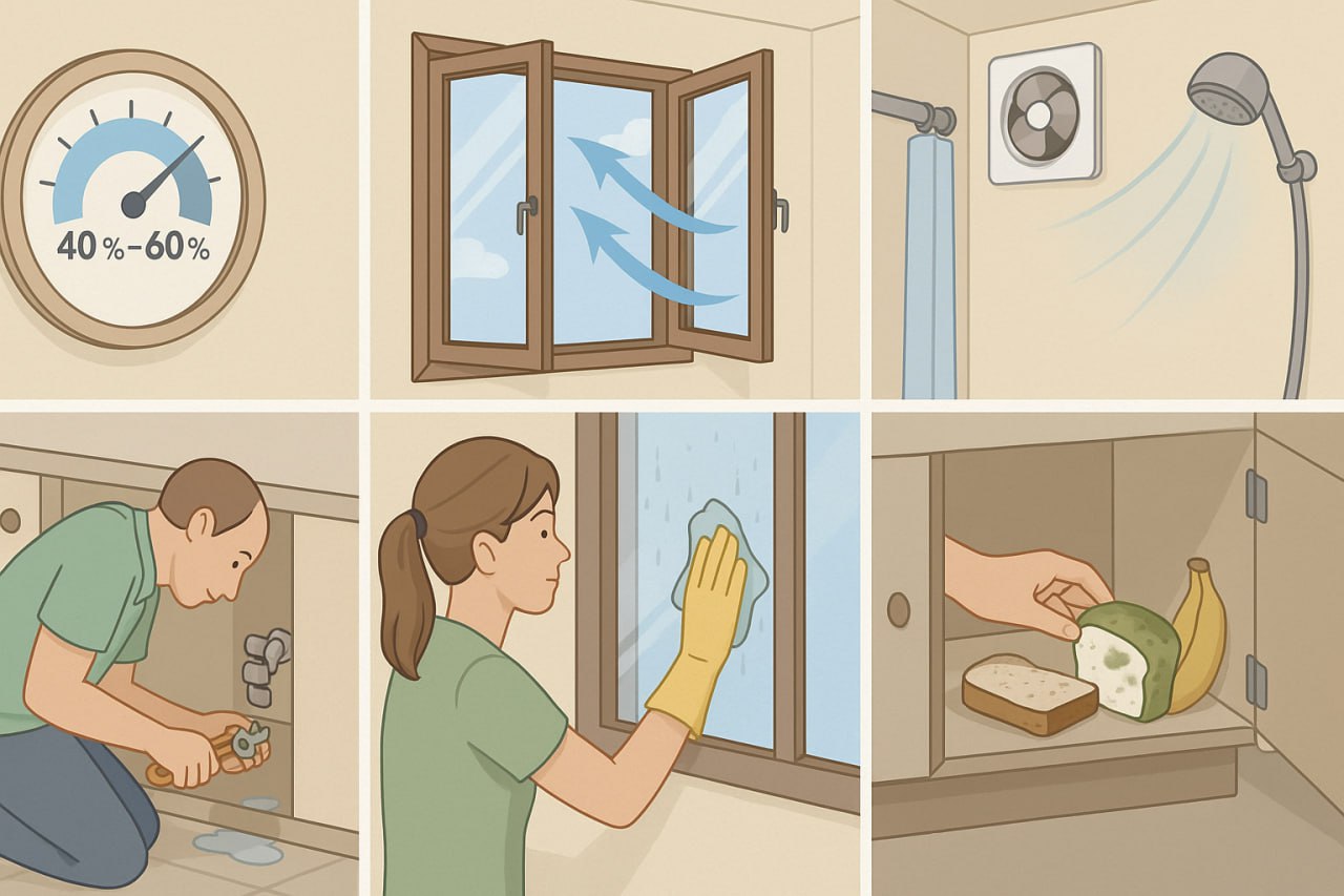 подготовка перед дезинфекцией от плесени