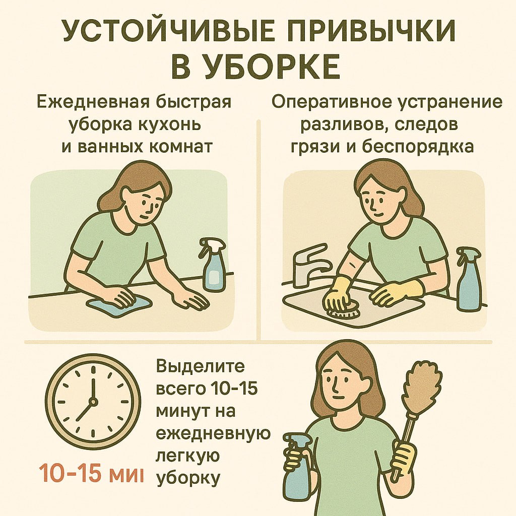 Устойчивые привычки в уборке