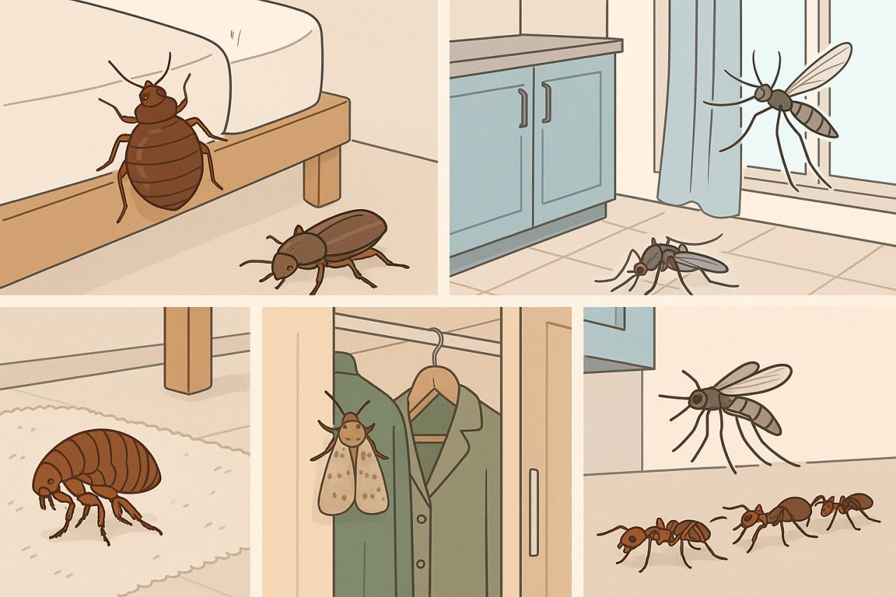 Топ-7 распространенных квартирных вредителей